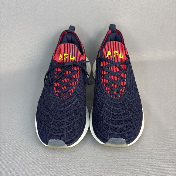 Womens Sz 7 APL Sneakers Shoes Techloom Zipline Navy Red Ribbed Running Athletic - Picture 10 of 16